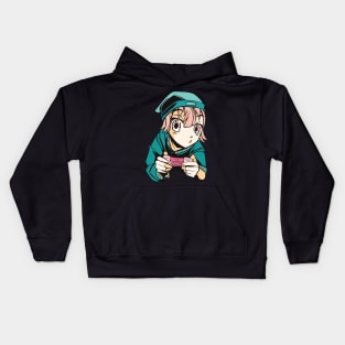 Anime Girl Manga Art Design Merch Gaming Birthday gift Kids Hoodie